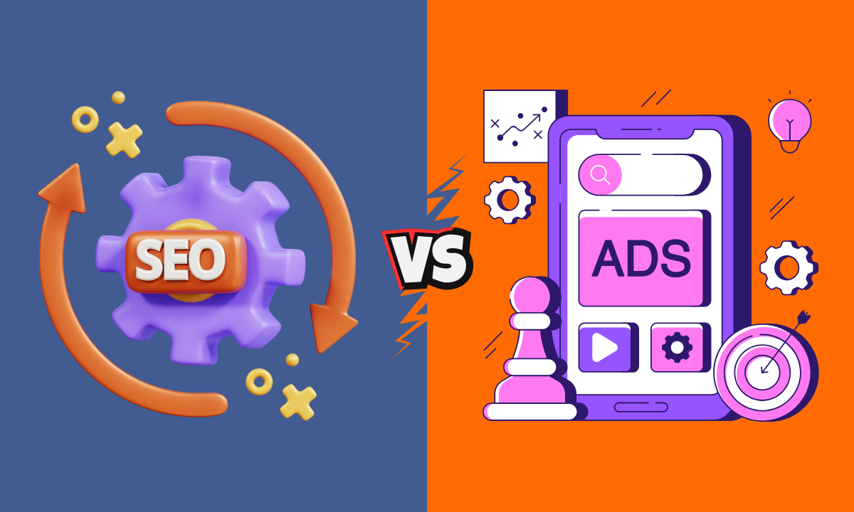 an image of seo vs ppc