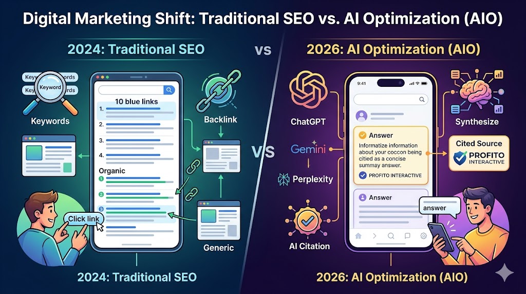 traditional seo vs artifical intelligence seo (AIO) difference